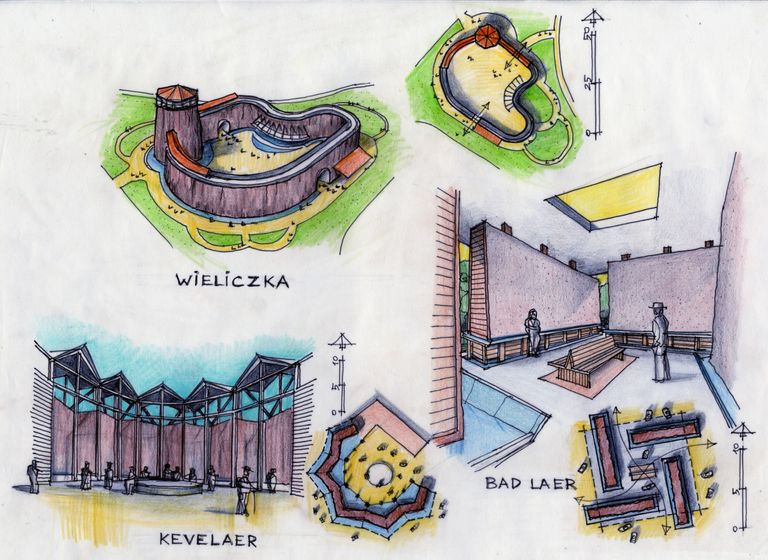 Different forms of Gradierwerk